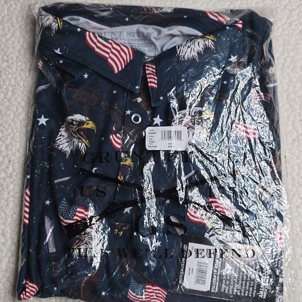 Grunt Style Tactical Eagle Polo Shirt – Men's 3XL – NWT - Picture 3 of 6